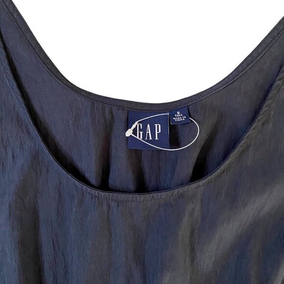 Gap TENCEL™ Lyocell Cropped Knot Tank Top Moonless Night- S Tall NWOT - Picture 4 of 8